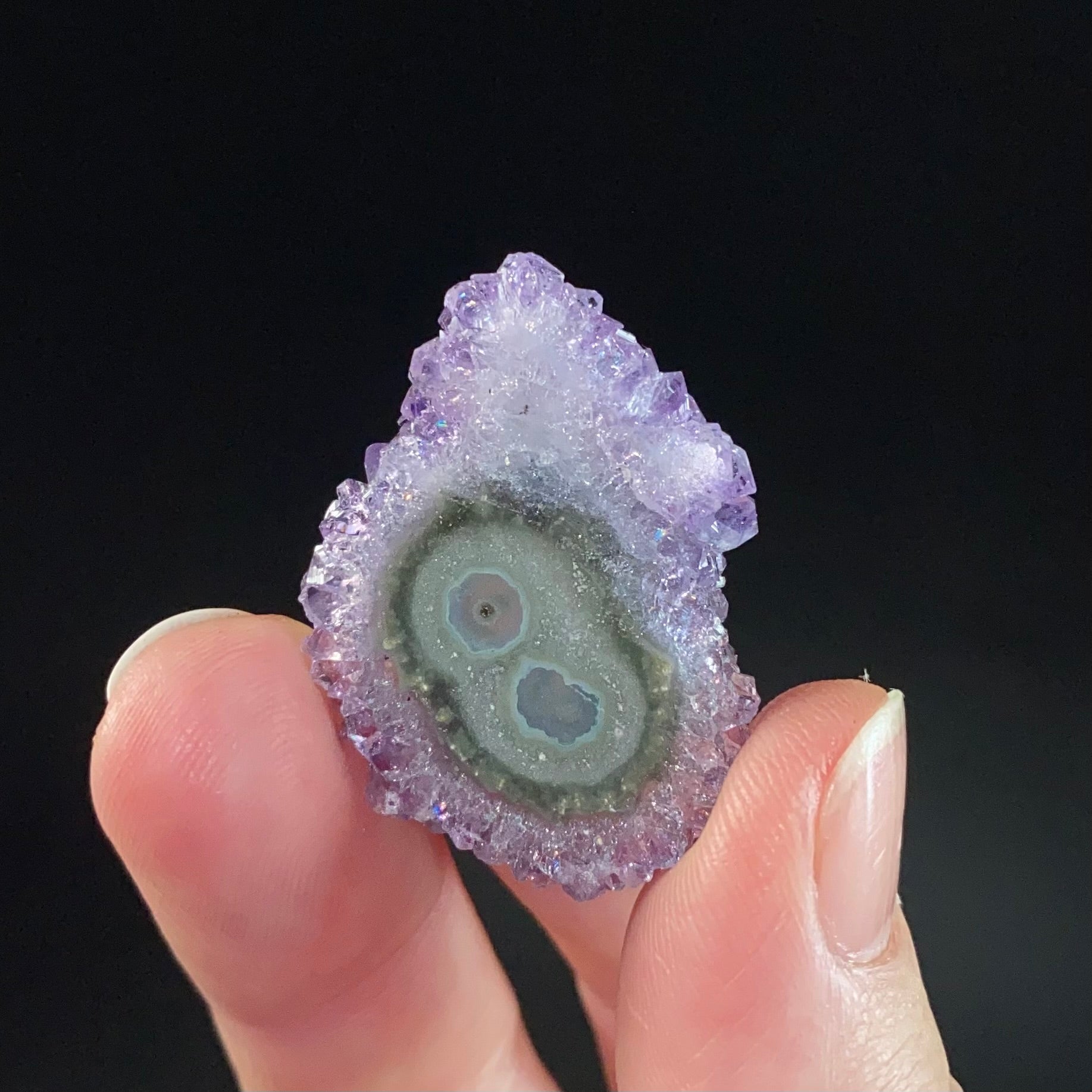 Amethyst Stalactite Slice from Artigas, Uruguay