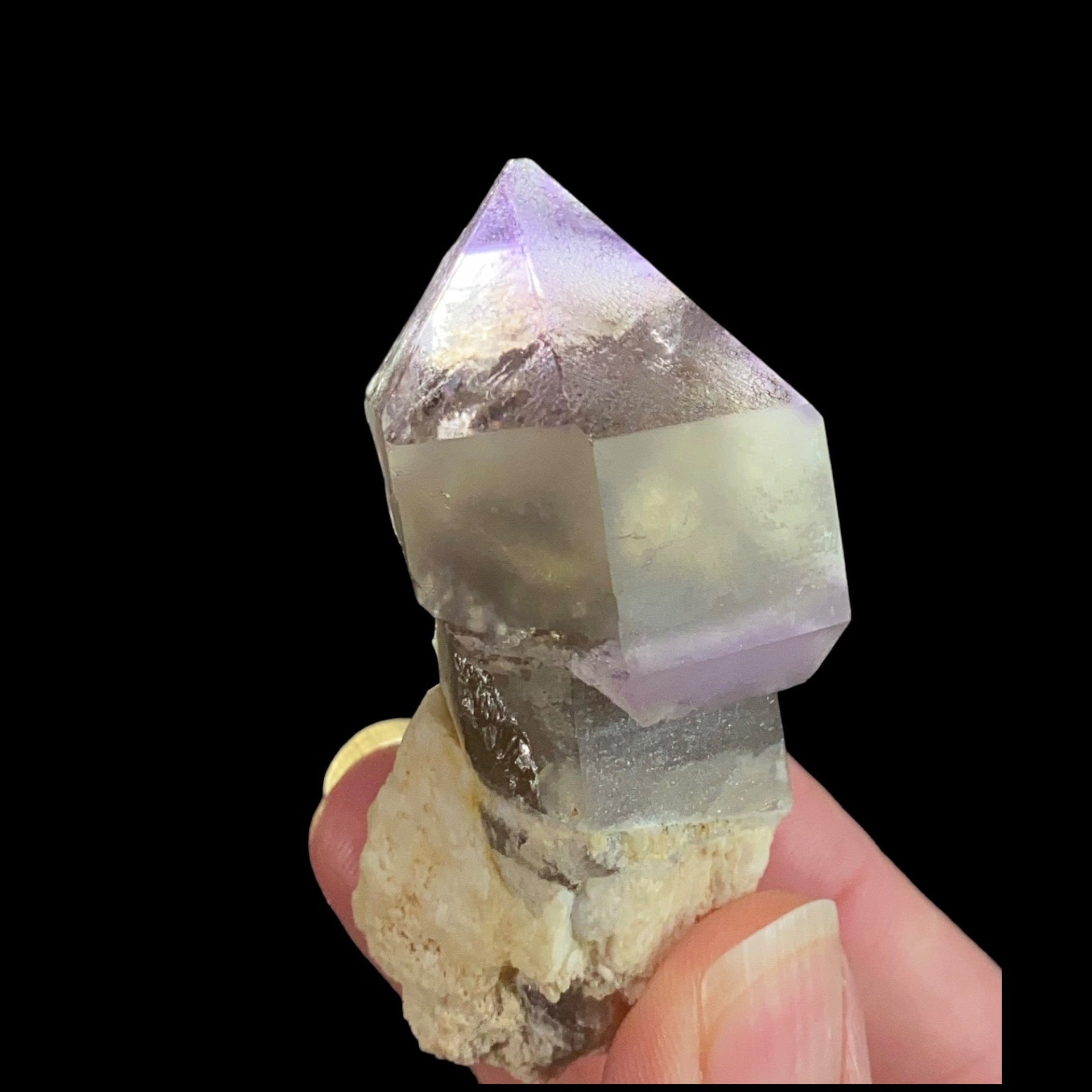 Amethyst Scepter Crystal with Feldspar, Shigar Valley, Pakistan