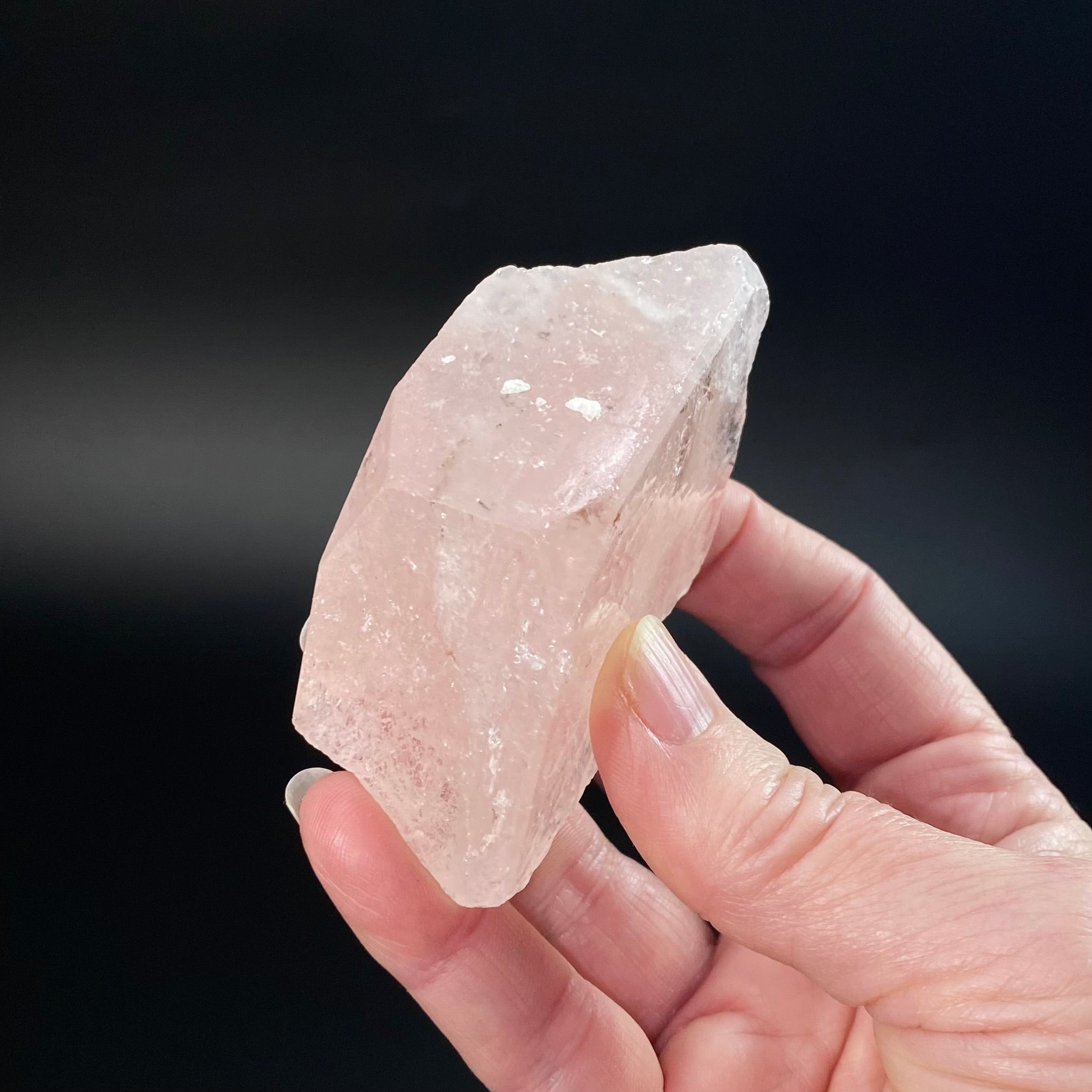 Beryl var Morganite Partial Crystal