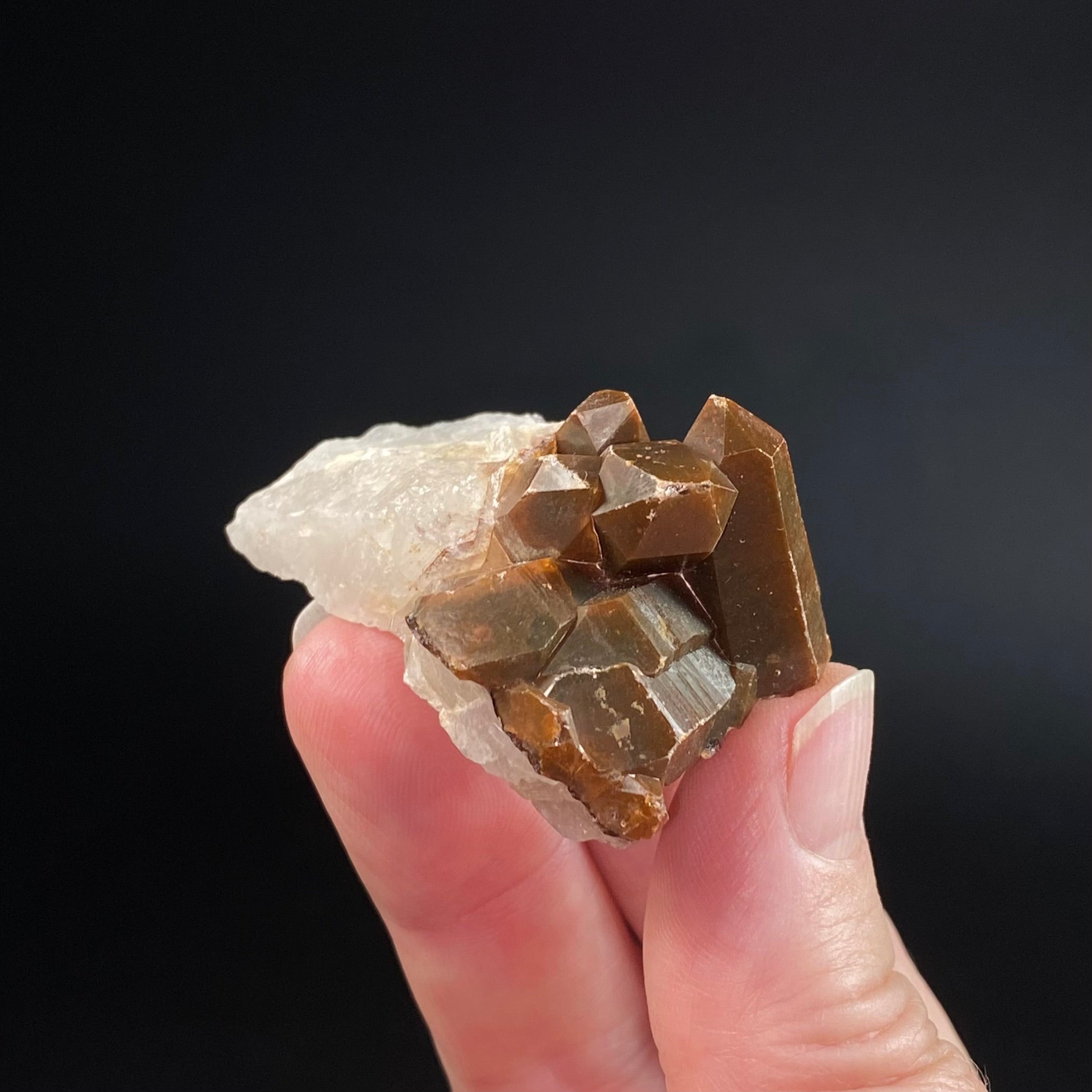 Red Hematite Quartz Crystal Specimen from Tourash, Morocco