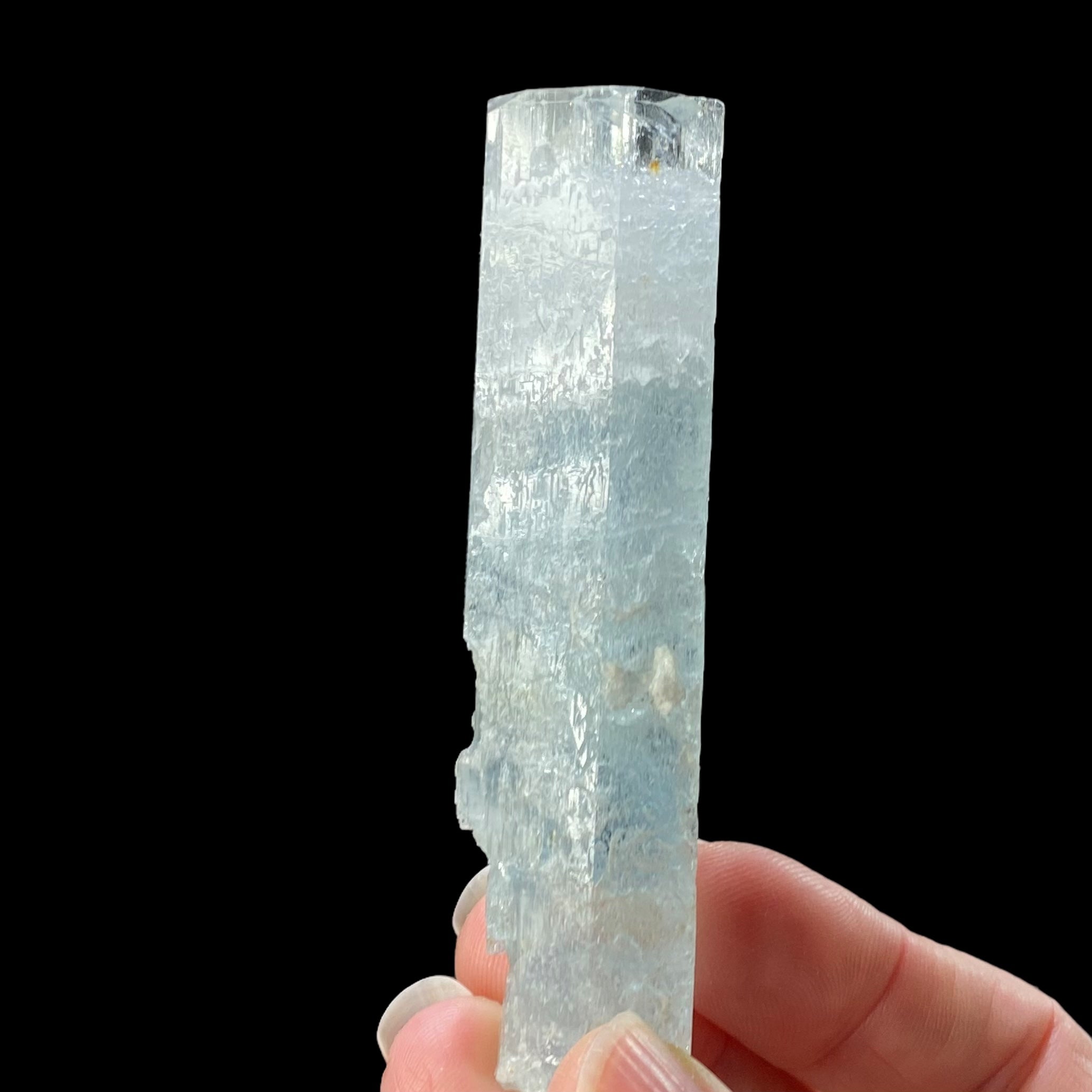 Aquamarine Crystal with Minor Black Tourmaline & Feldspar