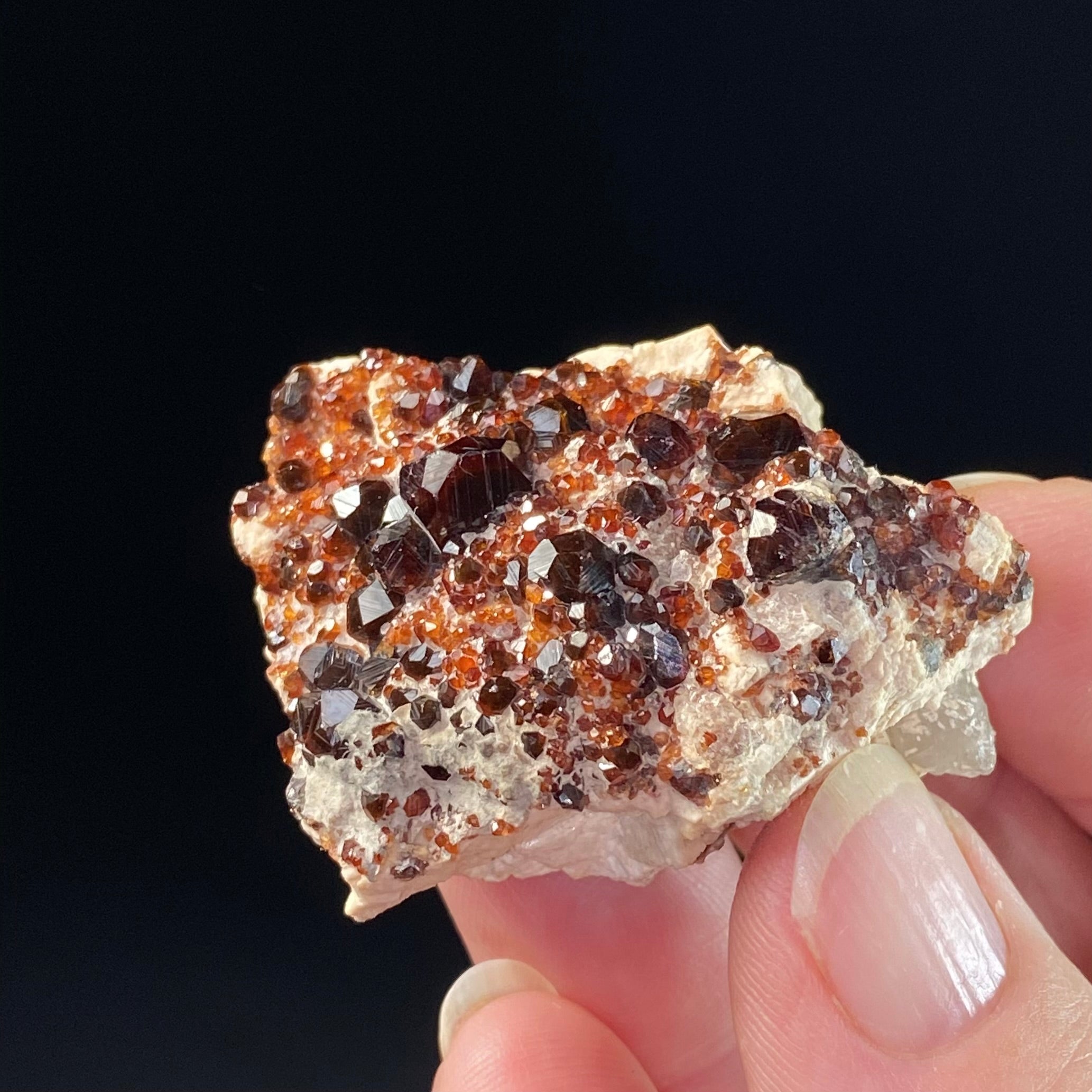 Almandine Garnets & Quartz on Matrix from Hunan Province, China