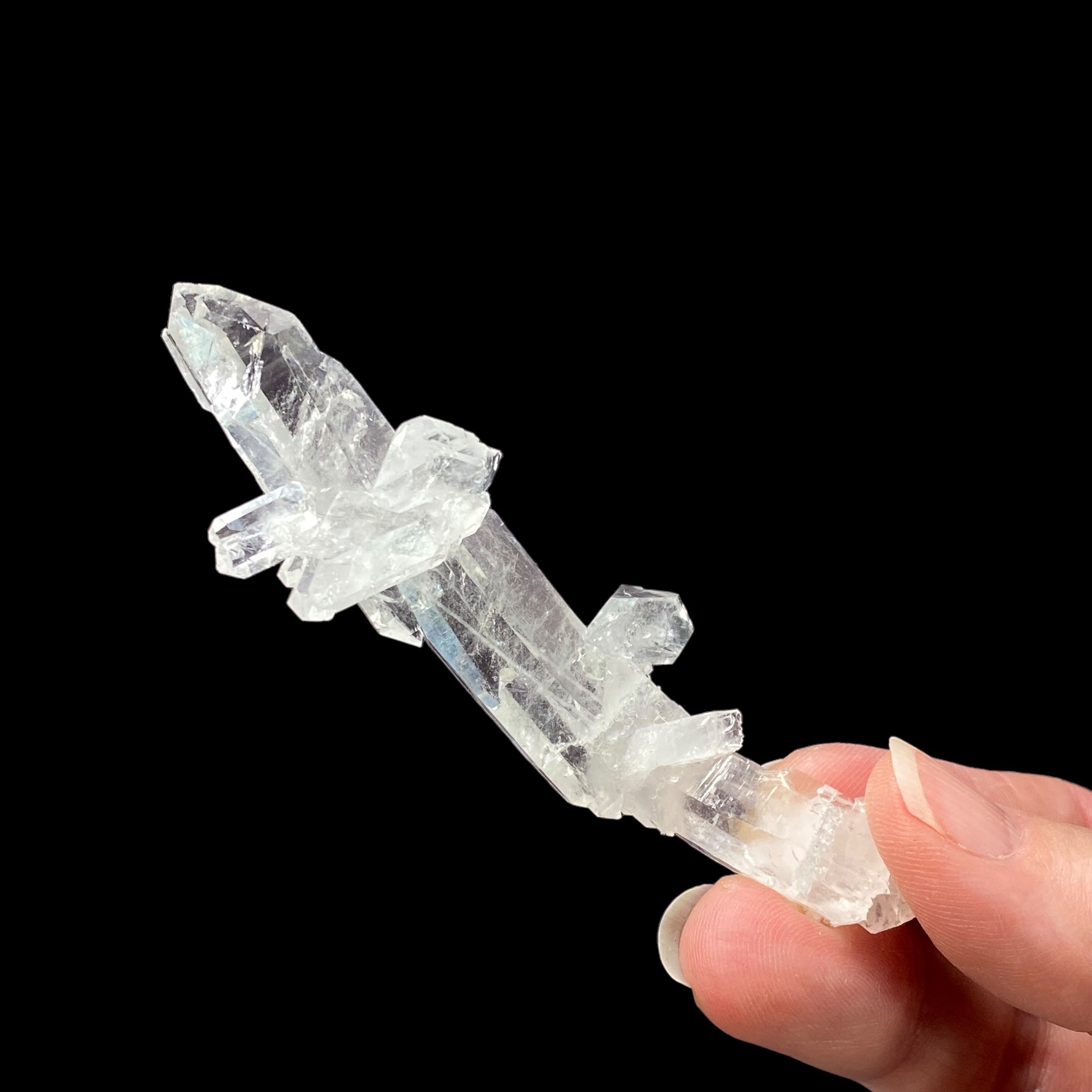 Faden Quartz Crystal Cluster with Natural Bend