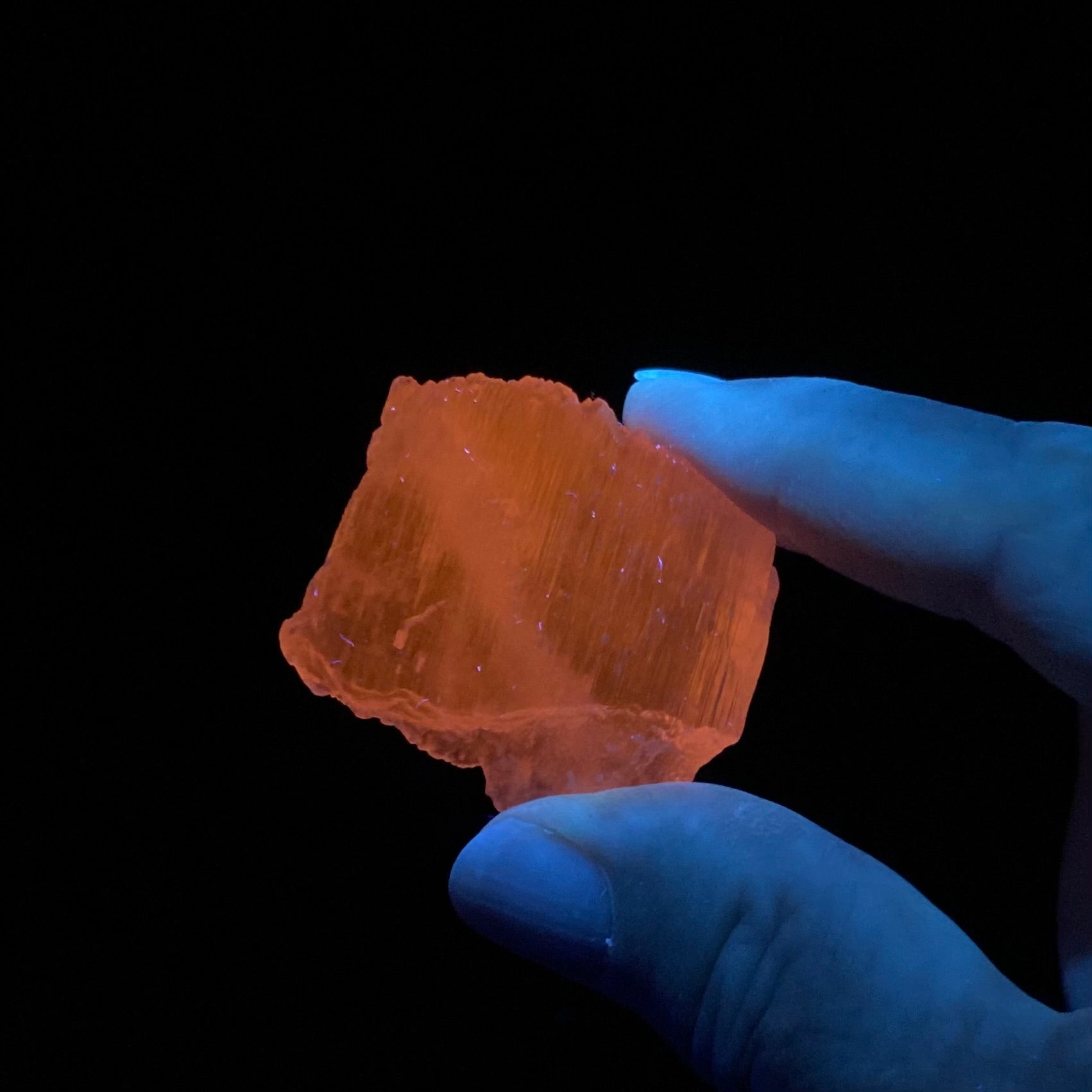 Pink Kunzite Spodumene Crystal, Fluorescent with Multiple Terminations