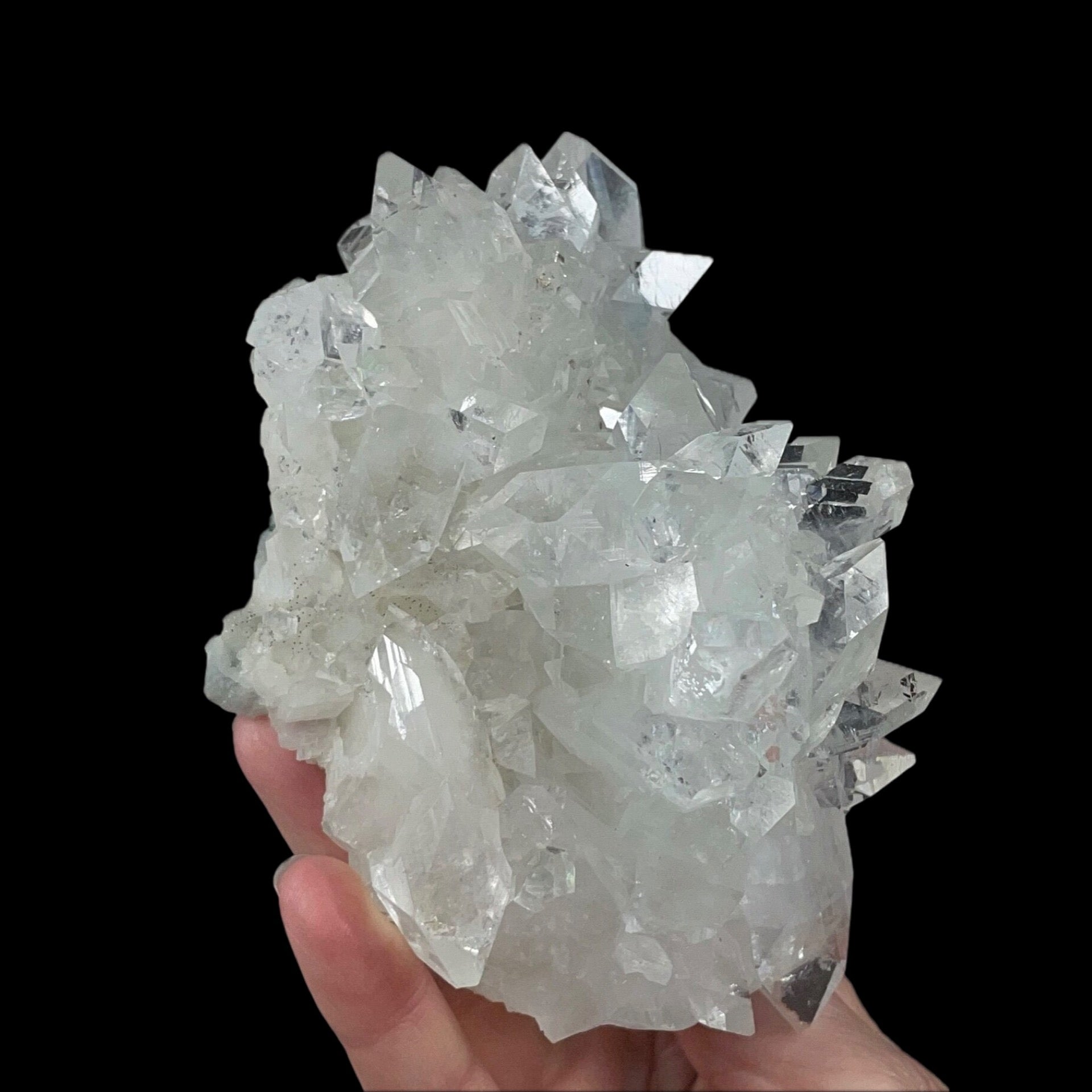 Clear Apophyllite Crystal Cluster