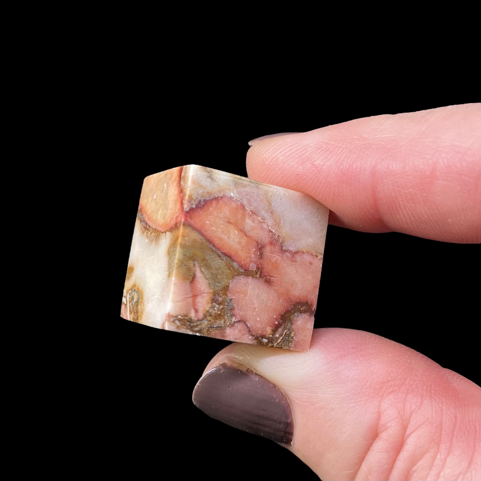 Rose Garden Agate Polished Cube