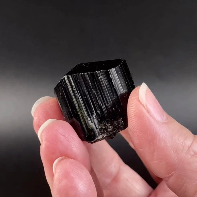 Terminated Black Tourmaline Schorl Crystal from Shigar Valley, Pakistan