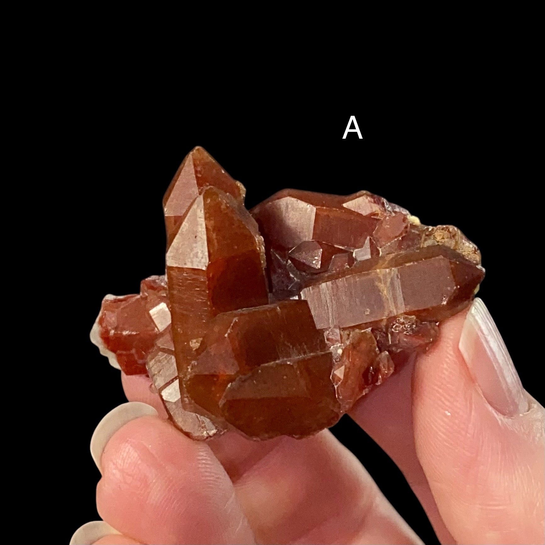 Red Quartz Crystal Specimens from Tourash, Morocco
