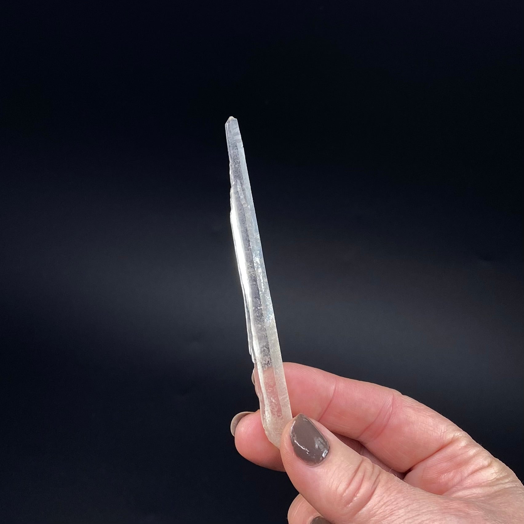 Tapered Laser Quartz Crystal with Macromosaic Markings, Corinto, Minas Gerais, Brazil