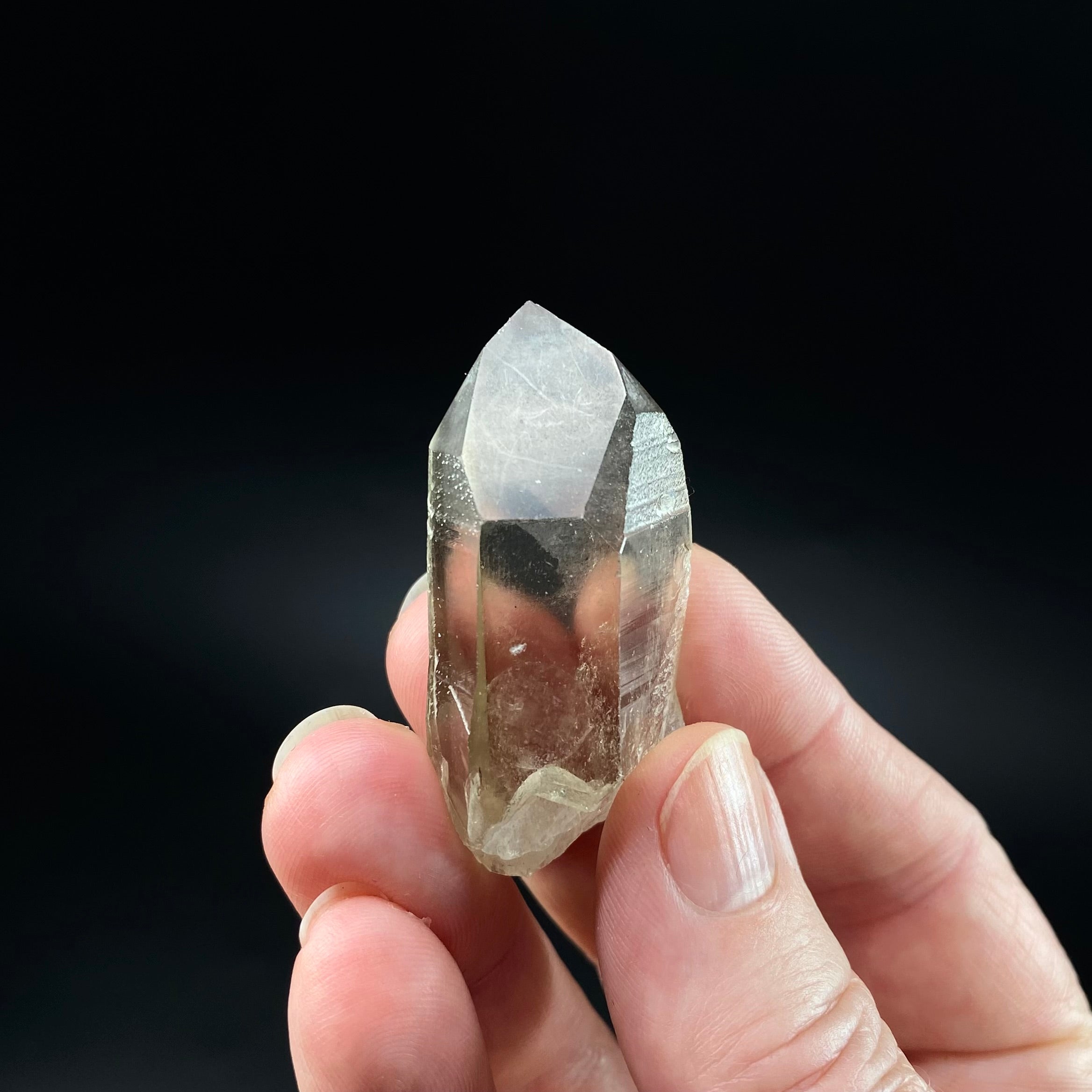 Channeling Smoky Quartz Crystal with Forward Time Link, Corinto, Minas Gerais, Brazil