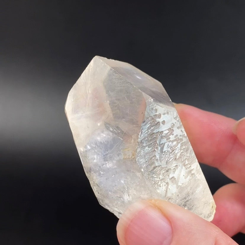 Clear Starbrary Dow Quartz Crystal with Record Keepers & Rainbows - Natural Crystal