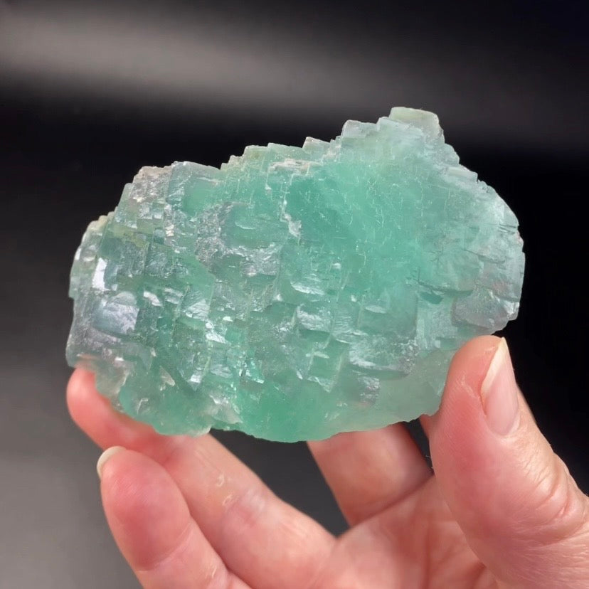 Green Cubic Stepped Fluorite Specimen Yaogangxian Mine