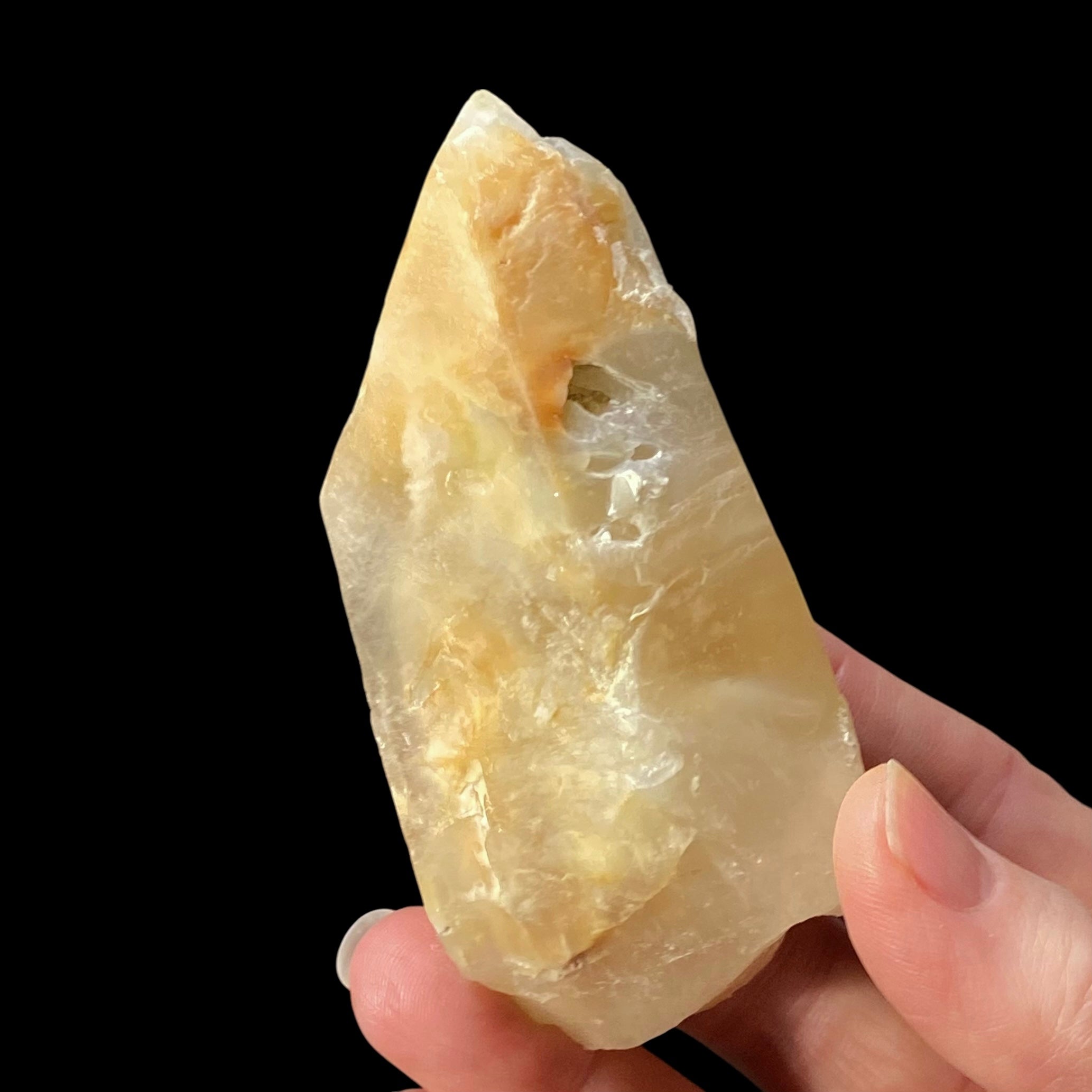 Bone Quartz Crystal with Halloysite Inclusions from Balochistan, Pakistan