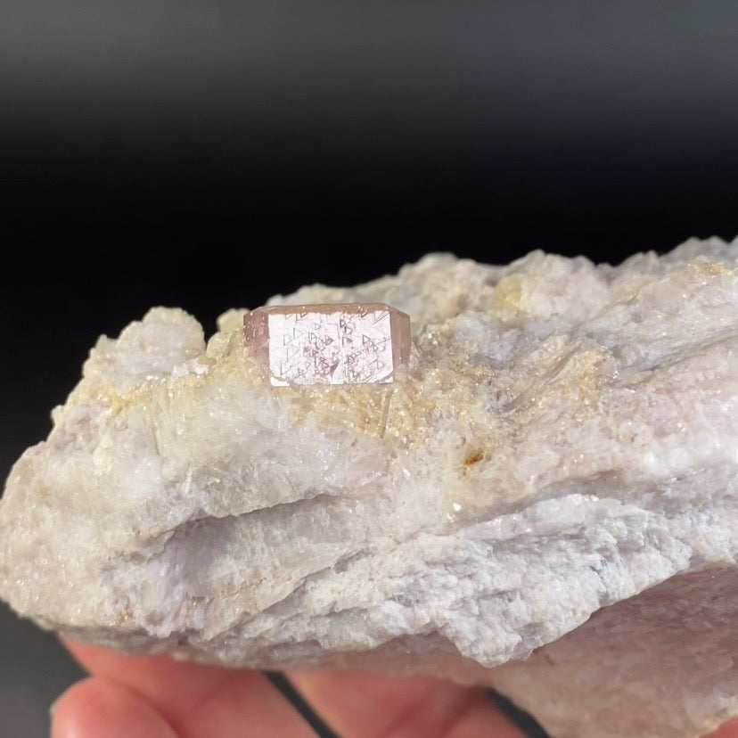 Fluorescent Pink Fluorapatite Crystal with Cleavelandite and Mica on Matrix - Record Keepers