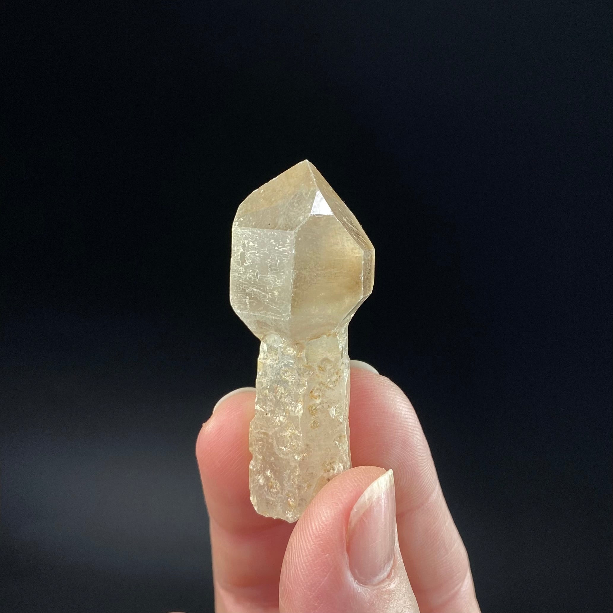 Light Smoky Quartz Scepter Crystal with Rare Trigonal Growth Habit