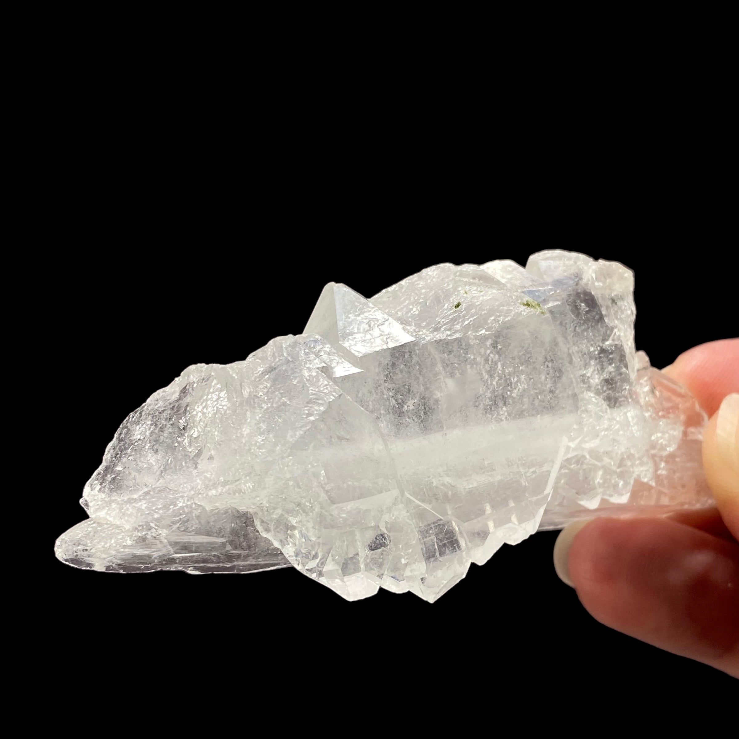 Tabular Faden Quartz Crystal Cluster with Minor Epidote, Balcohistan, Pakistan