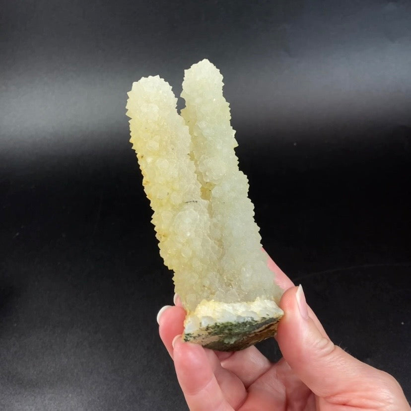 Natural Apophyllite Twin Stalactite Formation