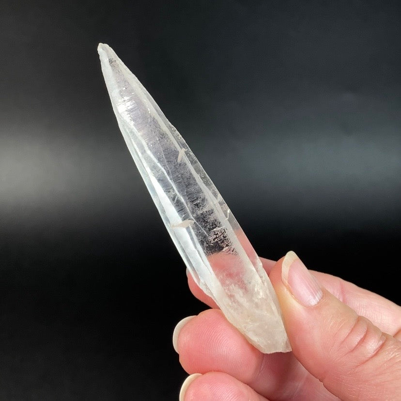 Tapered Laser Quartz Crystal with Macromosaic Markings, Corinto, Minas Gerais, Brazil