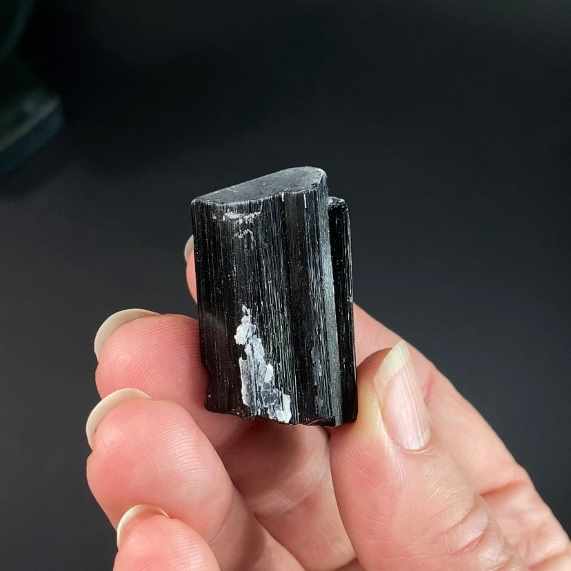 Terminated Black Tourmaline Schorl Crystal from Shigar Valley, Pakistan