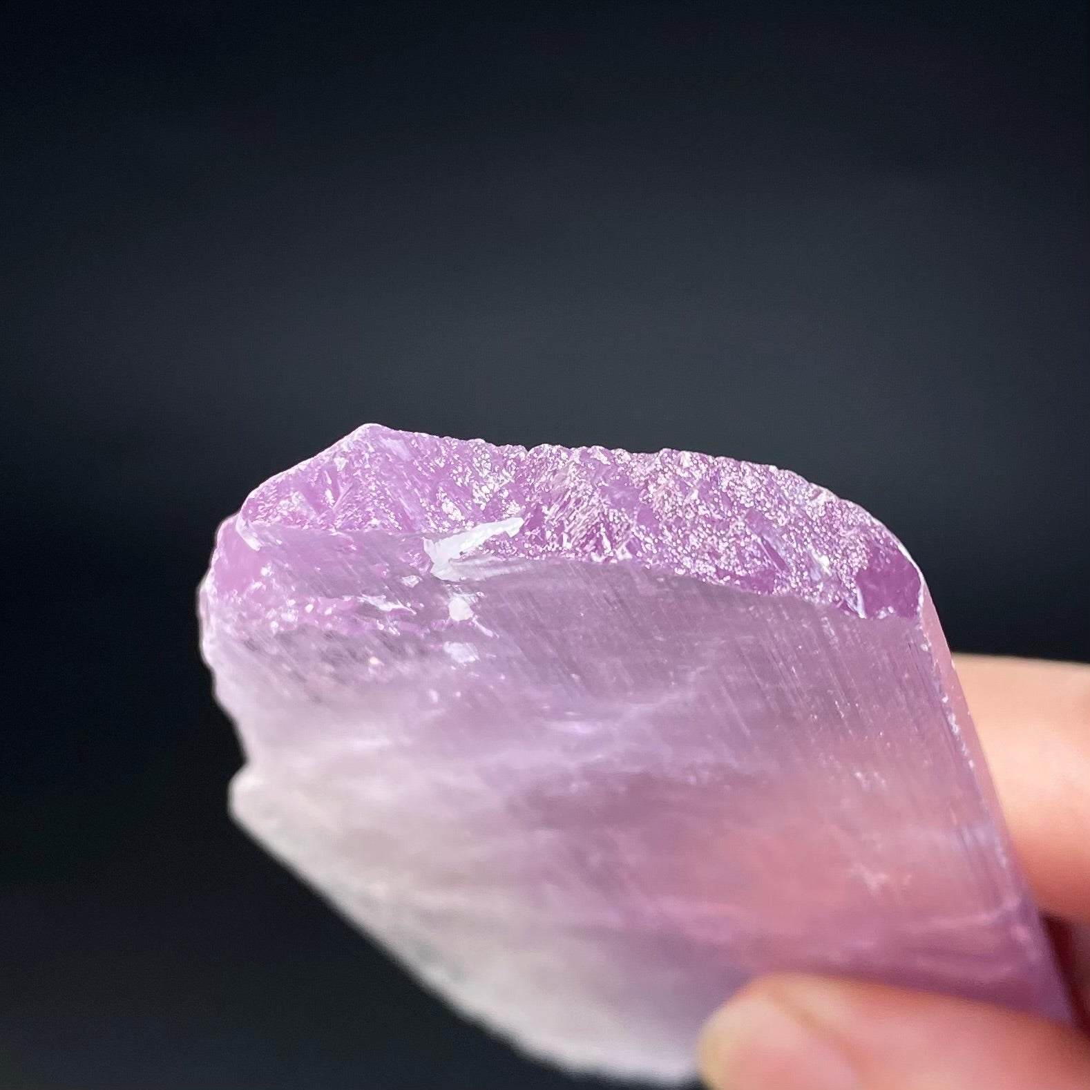 Large Pink Kunzite Spodumene Crystal, Fluorescent