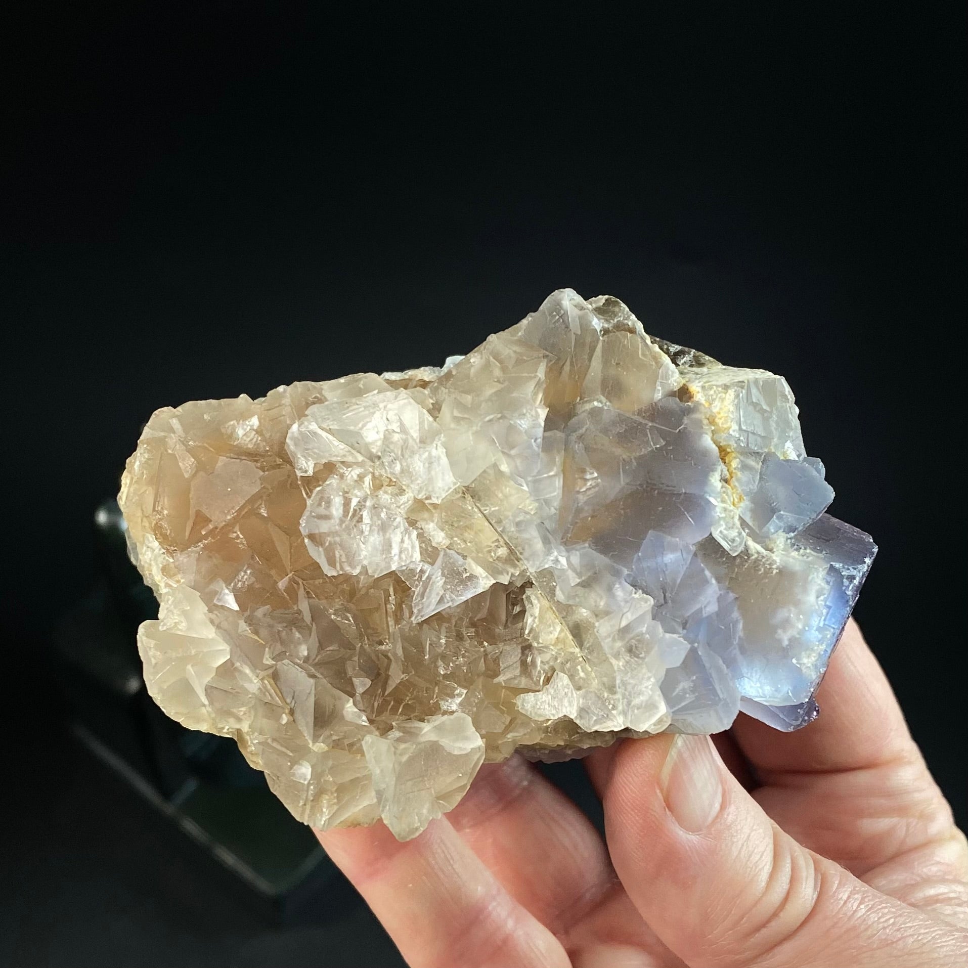 Cubic Purple and Gray Fluorite Crystal Cluster from Balochistan, Pakistan