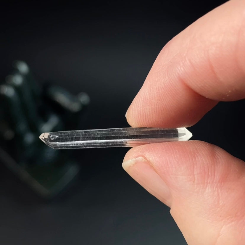 Double Terminated Colombian Clear Lemurian Quartz Crystal