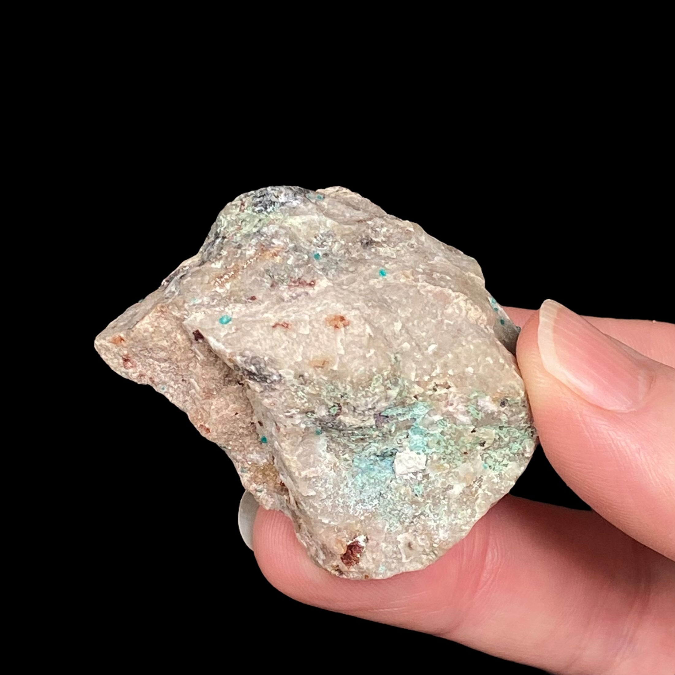 Dioptase Crystals on Sandy Quartz Rich Matrix