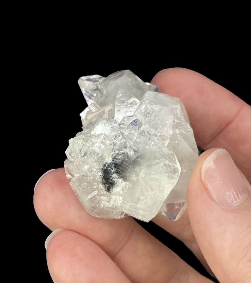 Double Terminated Clear Apophyllite Crystal Cluster