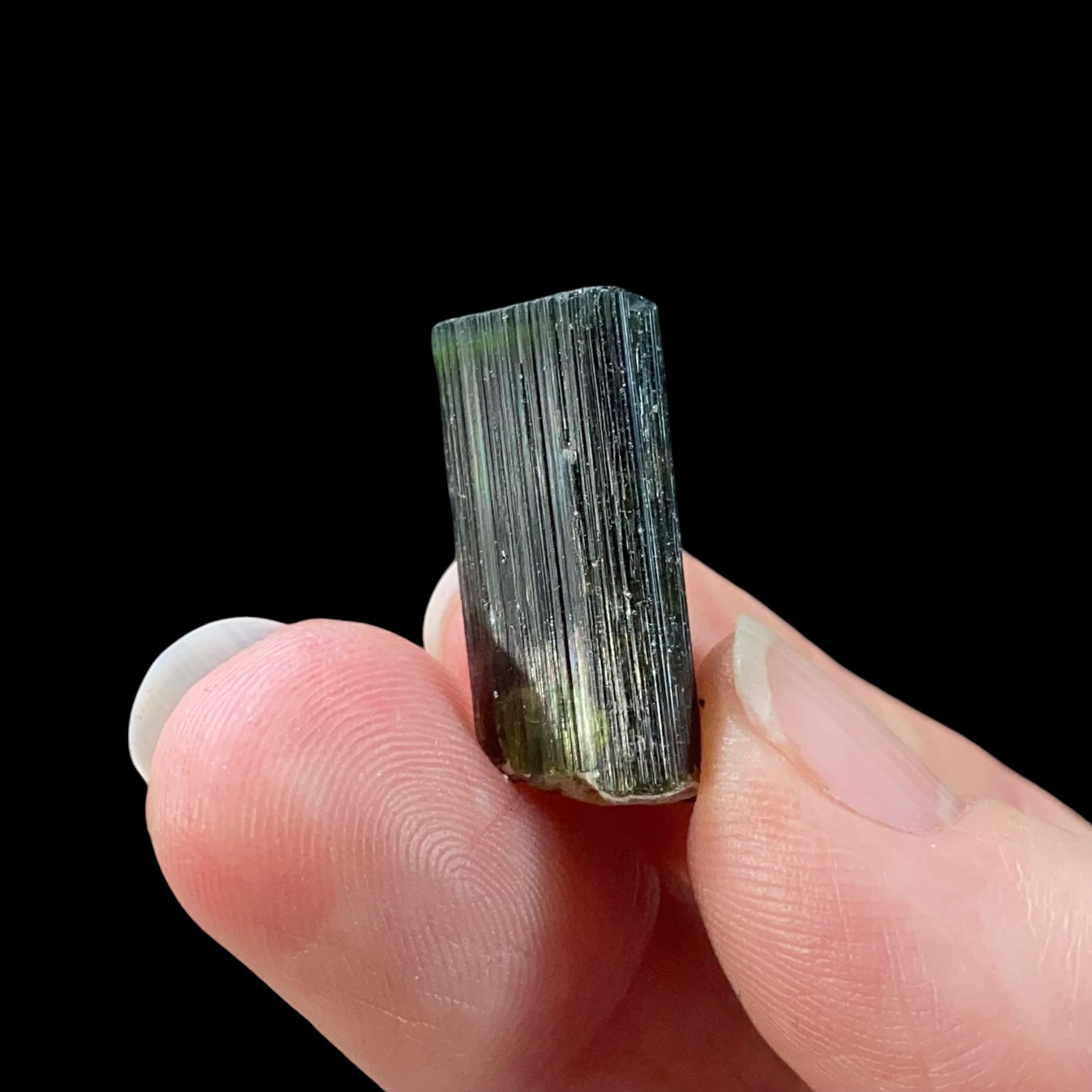 Terminated Bi Color Green Tourmaline Crystal from Shigar Valley, Pakistan