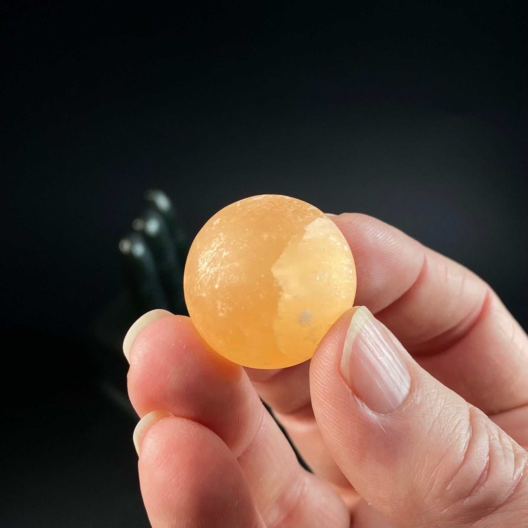 Orange Selenite Polished Sphere Uplifting & Cleansing Energy
