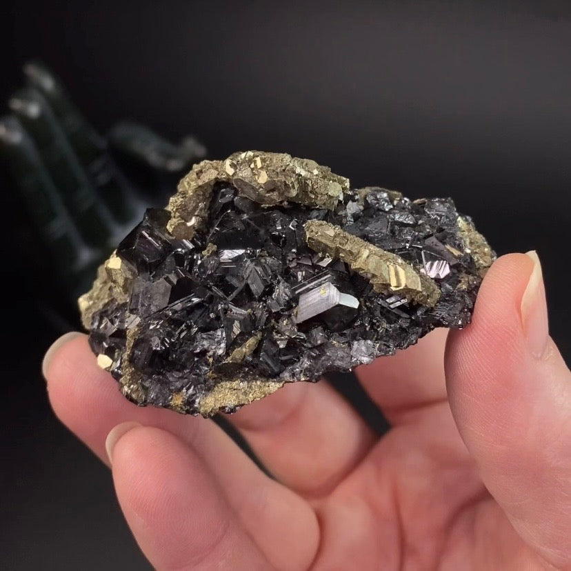 Sphalerite and Pyrite After Pyrrhotite from Trepca Mine Complex, Kosovo - Natural Mineral Specimens