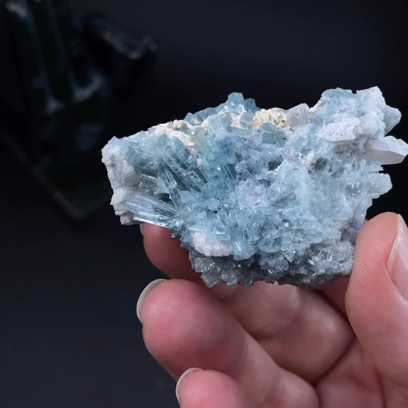 Blue Tourmaline Crystal Cluster from Afghanistan
