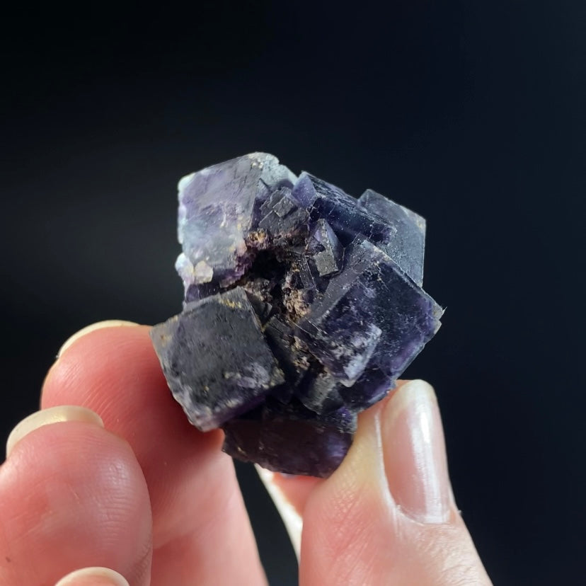Purple Cubic Fluorite Specimen, Okorusu Mine, Namibia