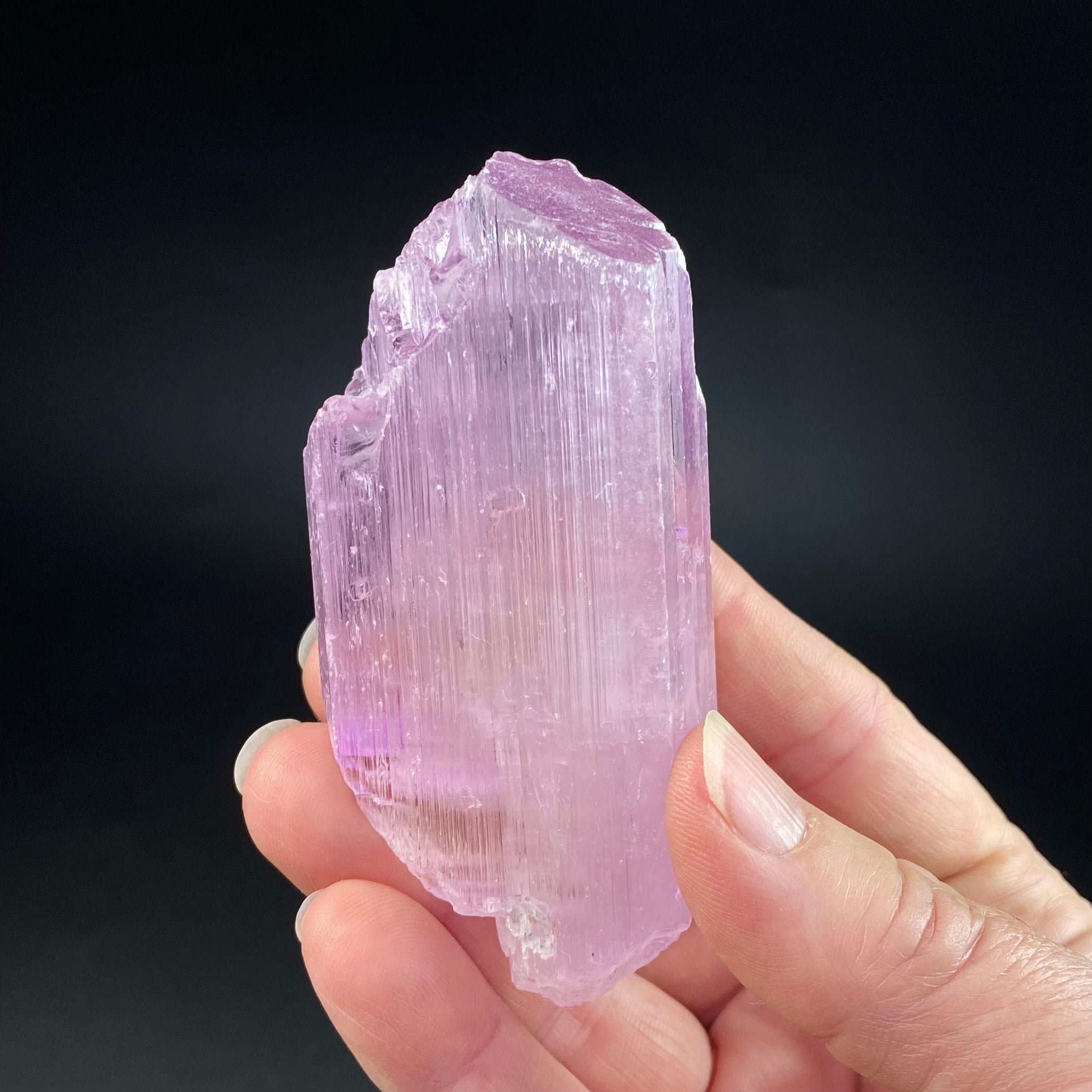 Large Pink Kunzite Spodumene Crystal, Fluorescent