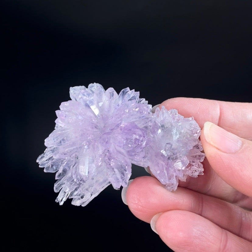Amethyst Crystal "Flower" with Celadonite from Ametista do Sul, Brazil