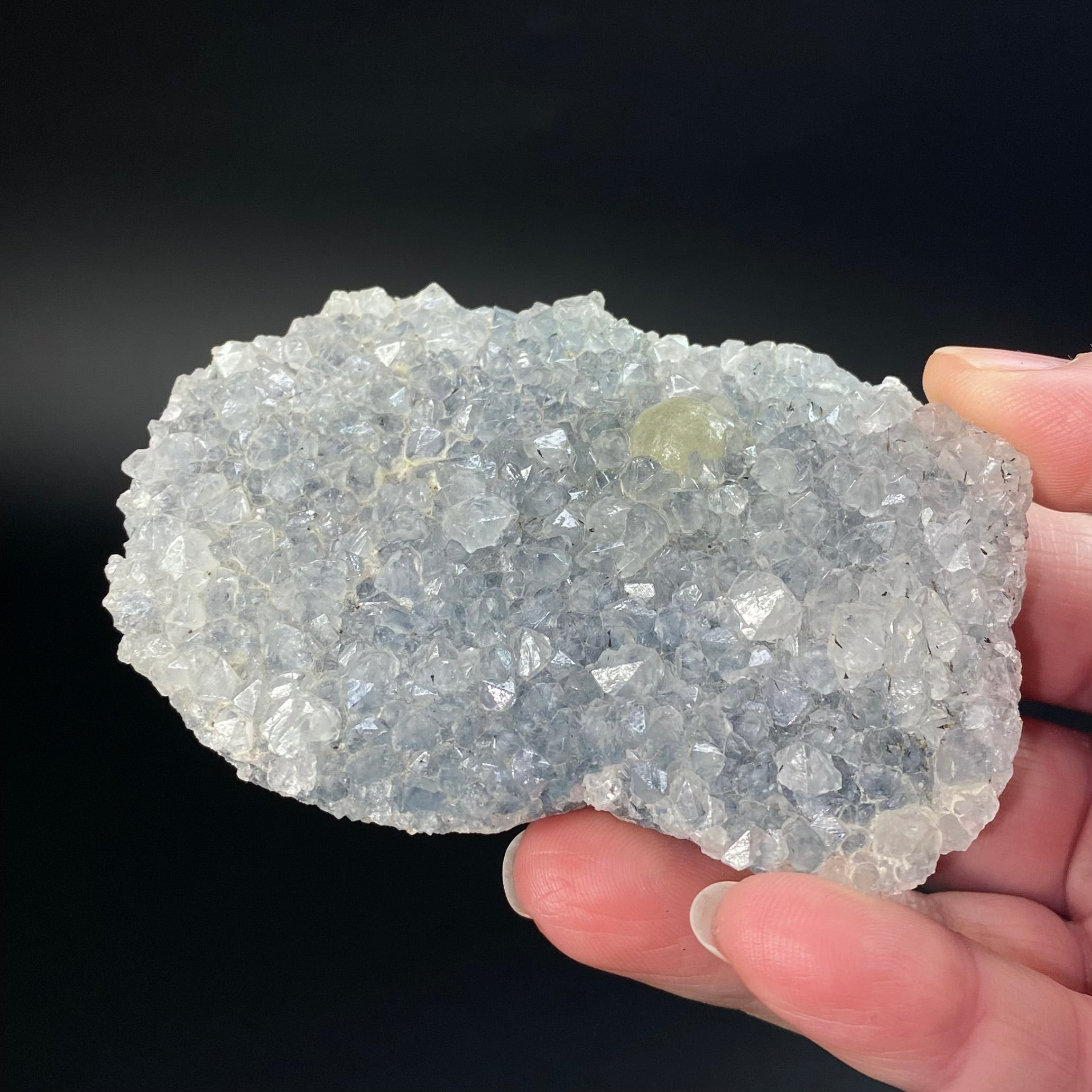 Botryoidal Fluorite on Quartz, Mahodari, Nashik District, Maharashtra, India