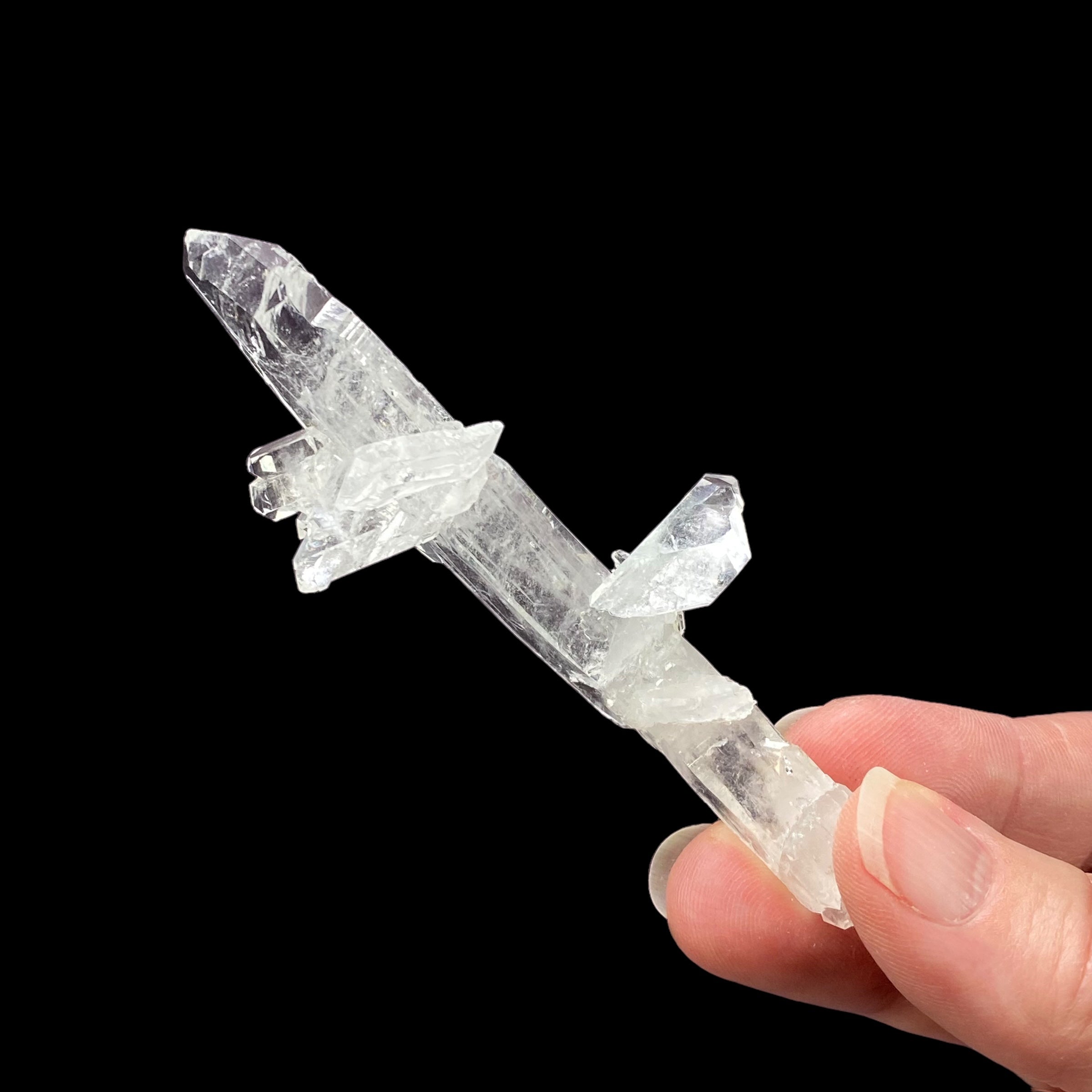 Faden Quartz Crystal Cluster with Natural Bend