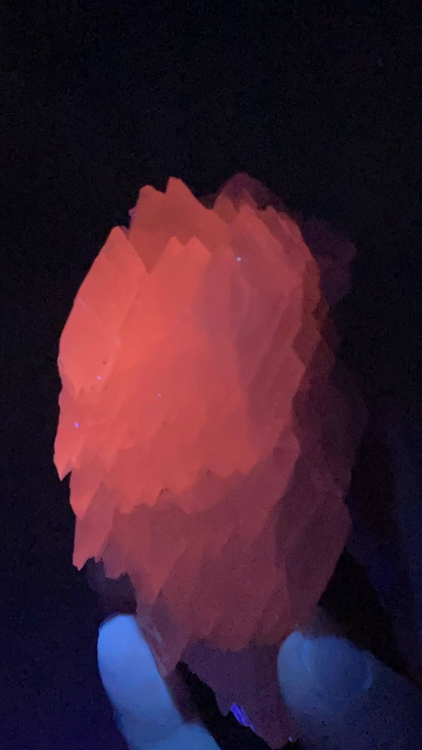 Fluorescent Mangano Calcite Specimen