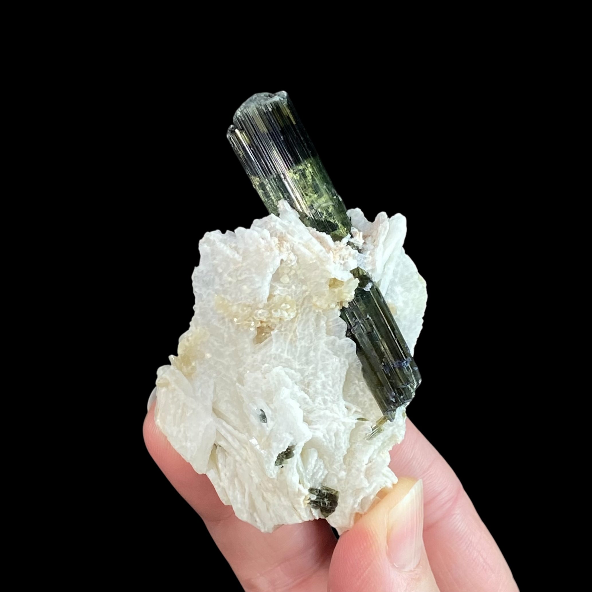 Iridescent Tourmaline Crystal in Cleavelandite, Laghman, Afghanistan