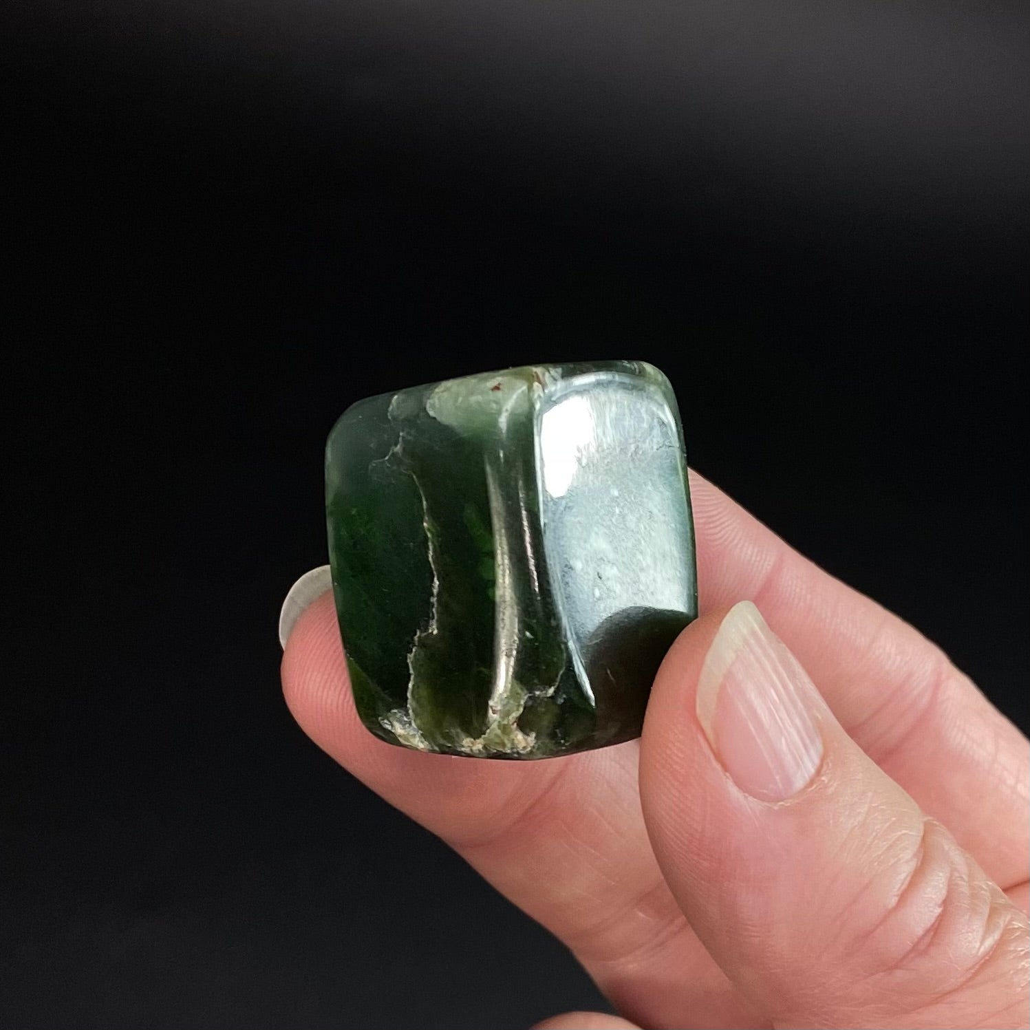 One (1) Nephrite Jade Tumble Stone