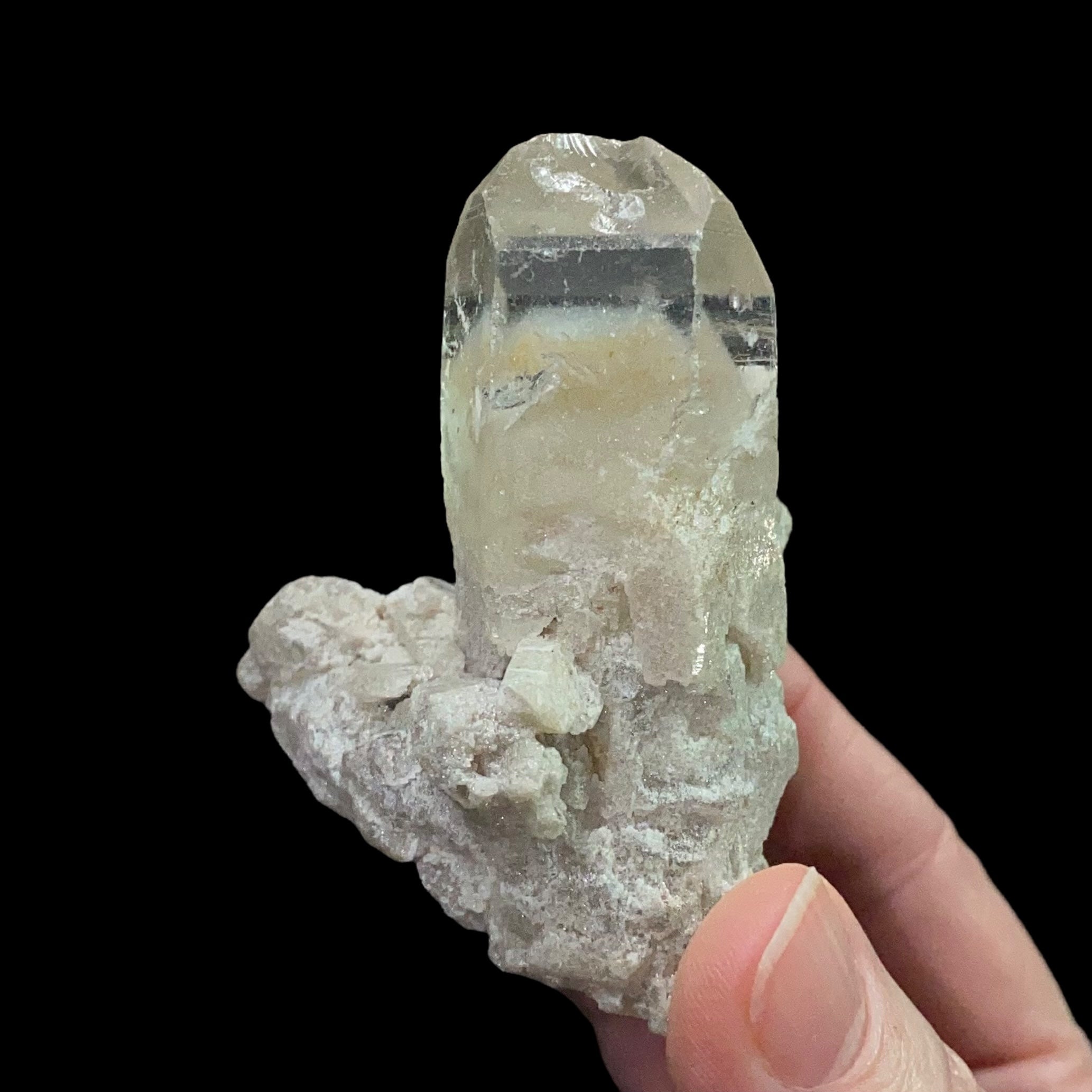 Clear Himalayan Quartz Crystal Cluster with Phantom