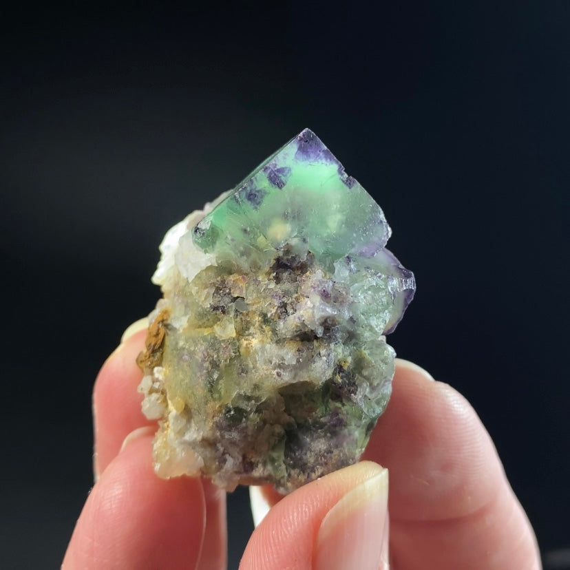 Green and Purple Cubic Fluorite Specimen, Okorusu Mine, Namibia