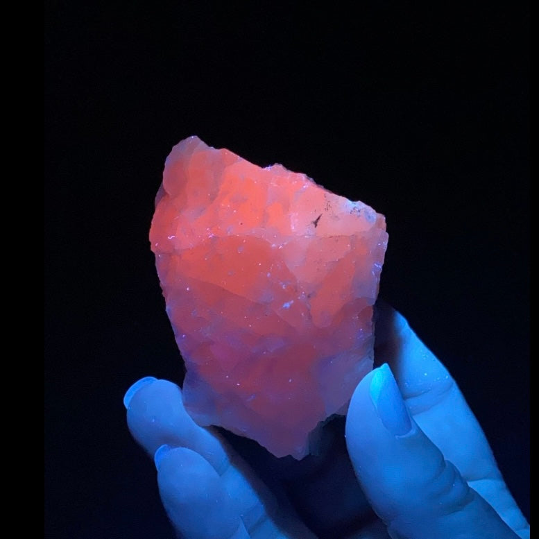 Rainbow Pyrite with Fluorescent Calcite from Trepca Mine Complex, Kosovo