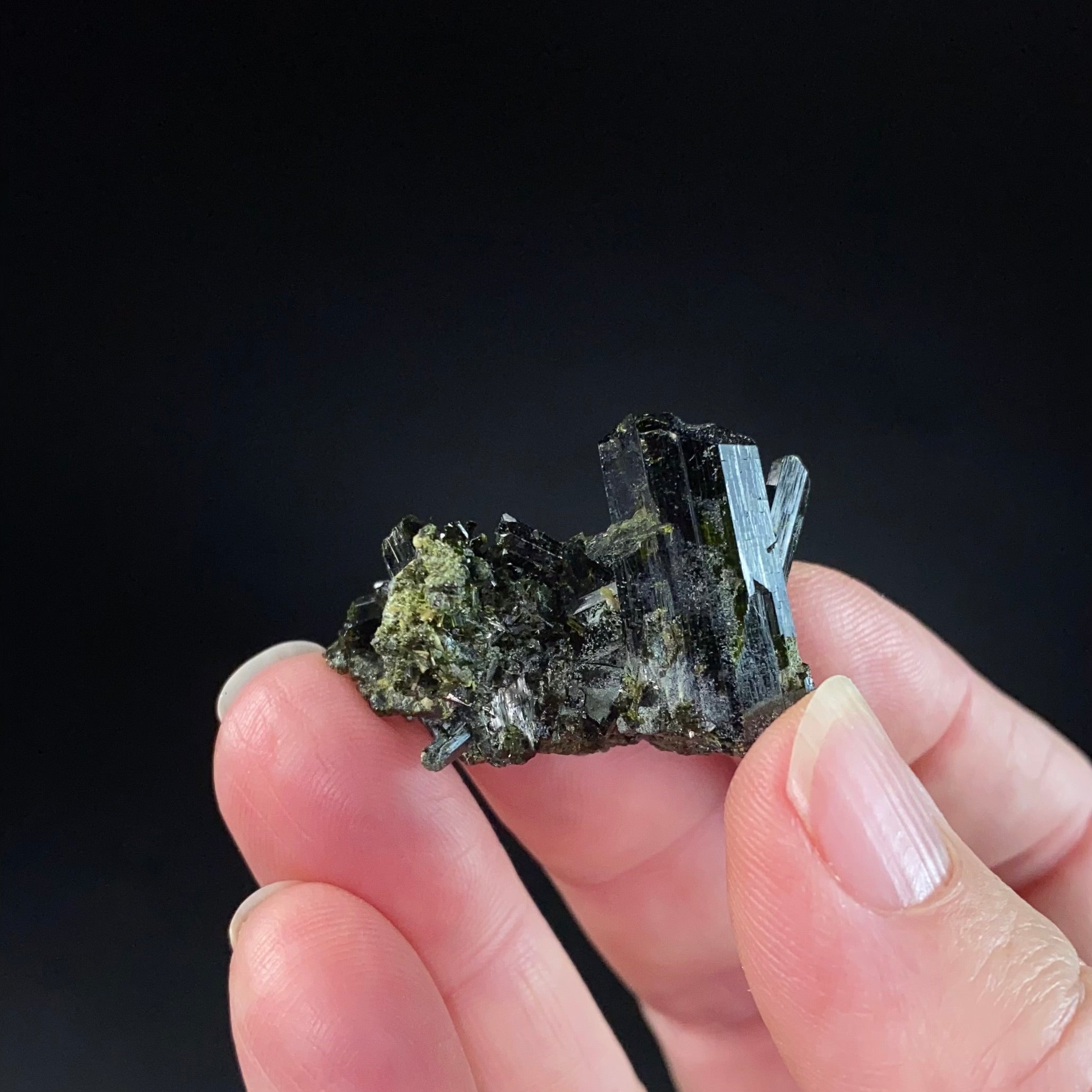 Epidote Crystal Cluster with Terminated Crystals, Balochistan, Pakistan