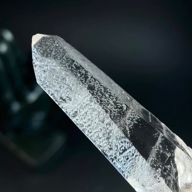 Water Clear Trigonal Habit Quartz Crystal with Starbrary Markings, Minas Gerais, Brazil