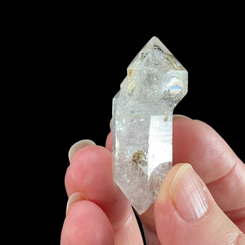 Double Terminated Scepter Quartz Crystal with Rainbow