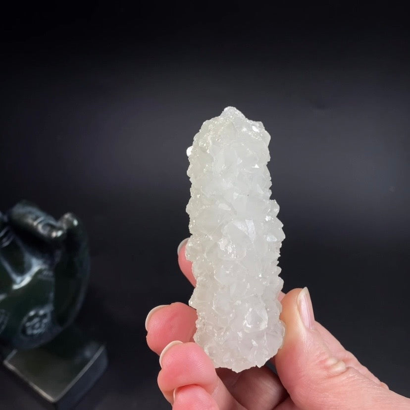 Clear Apophyllite Crystal Stalactite Formation Cluster