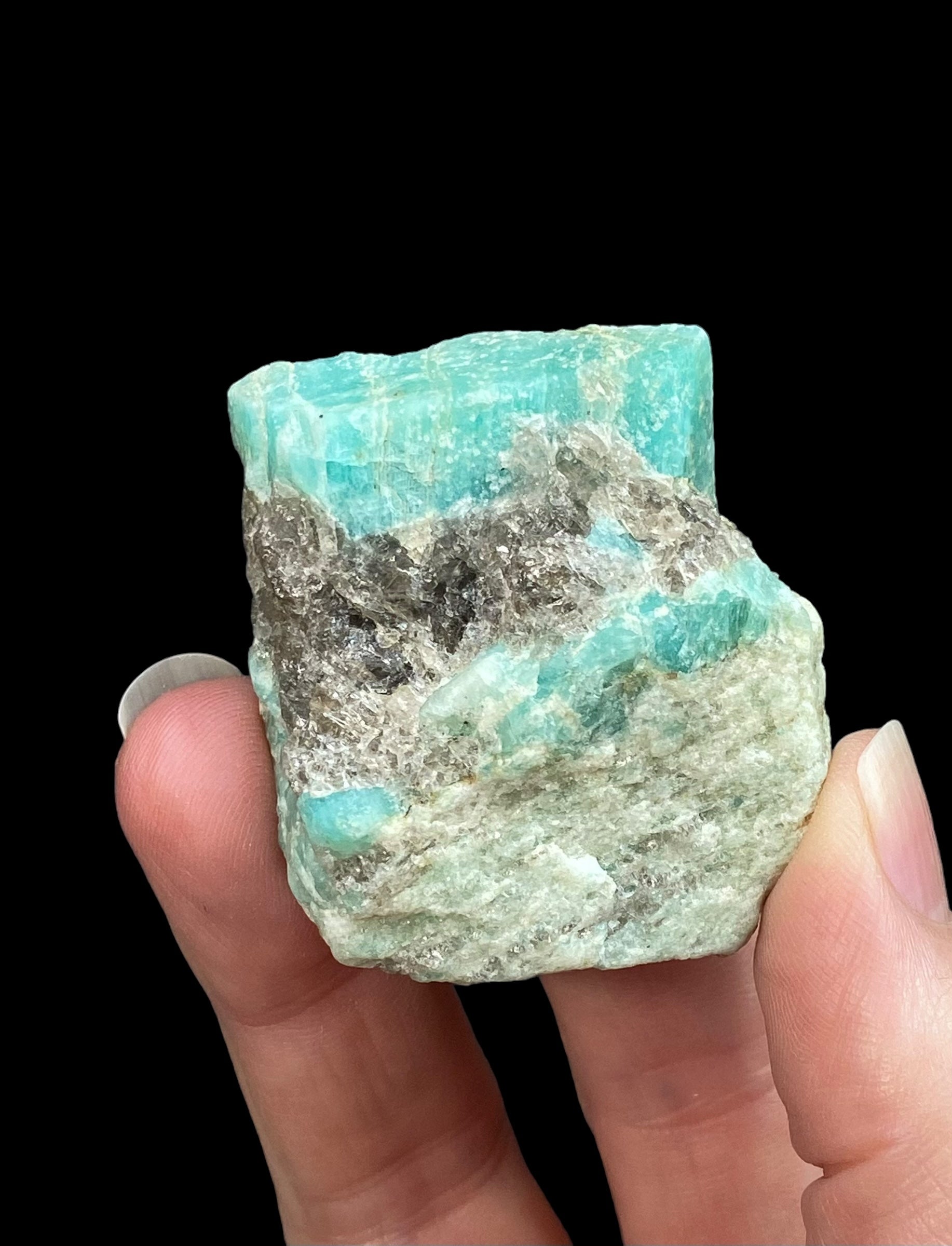 Amazonite Specimen with Smoky Quartz