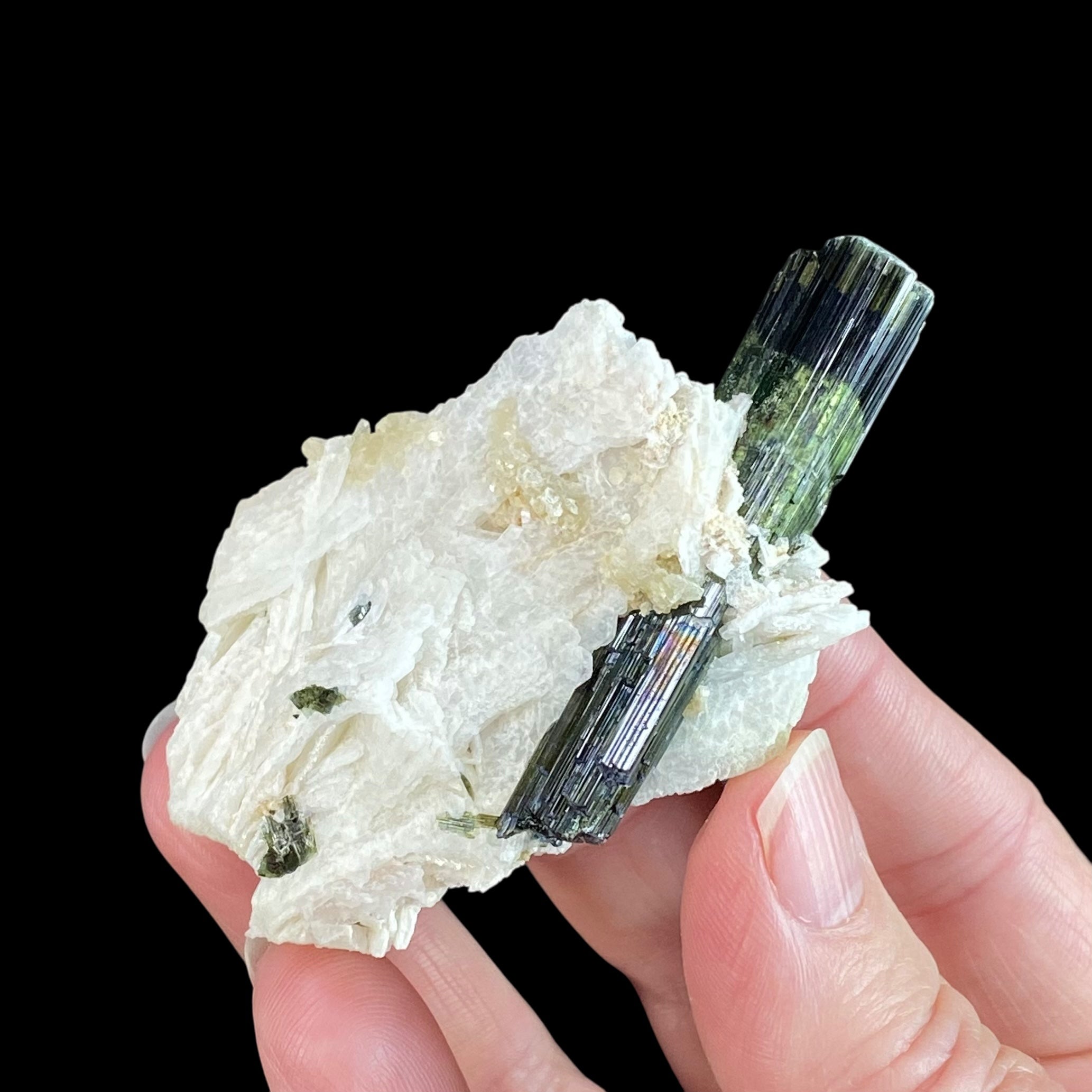 Iridescent Tourmaline Crystal in Cleavelandite, Laghman, Afghanistan