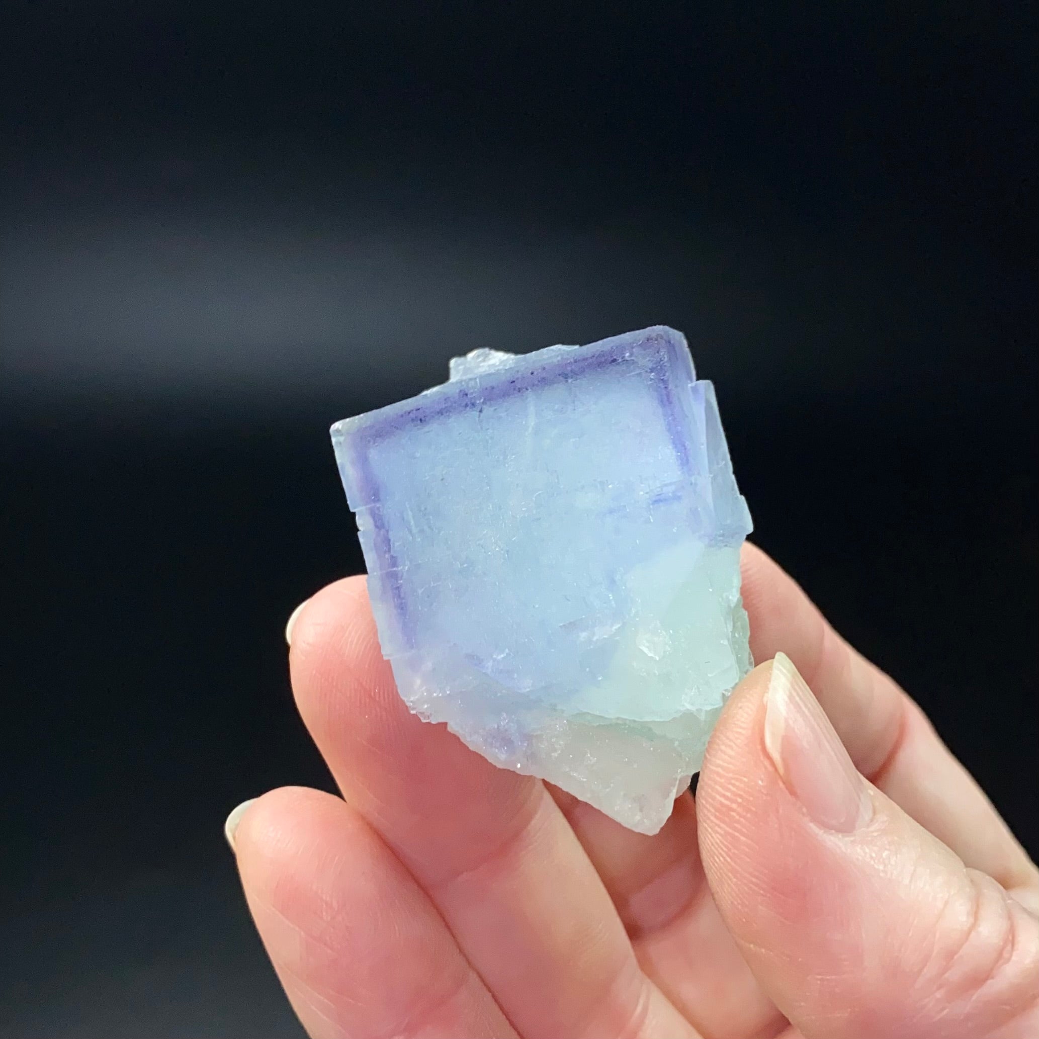 Blue Porcelain Fluorite Cube Yaogangxian Mine